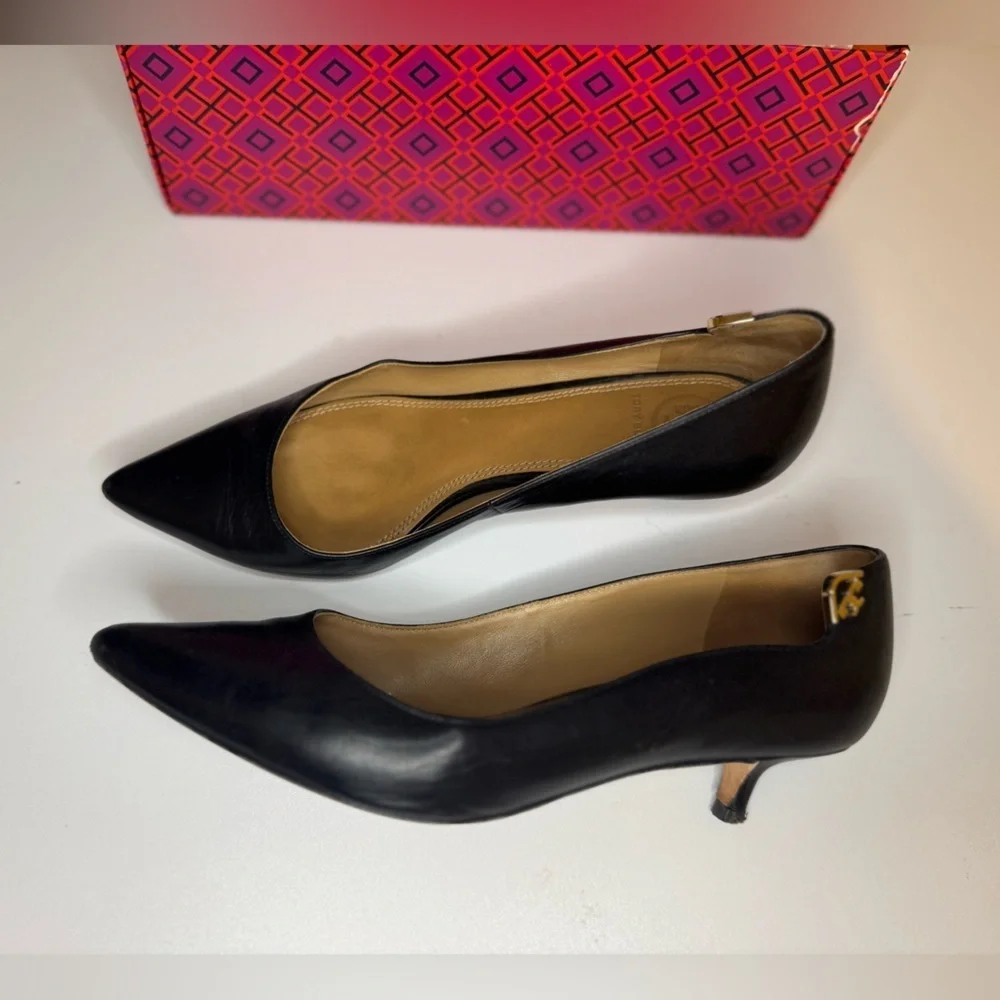 TORY BURCH Elizabeth leather pumps Black Sz 6.5